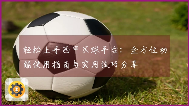 轻松上手西甲买球平台：全方位功能使用指南与实用技巧分享